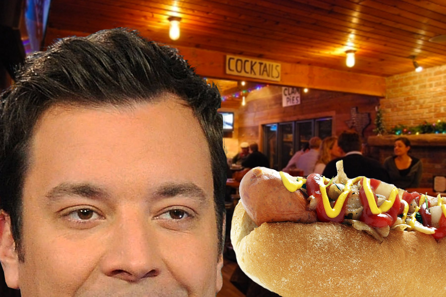 Jimmy Fallon ate a hotdog at Townline BBQ