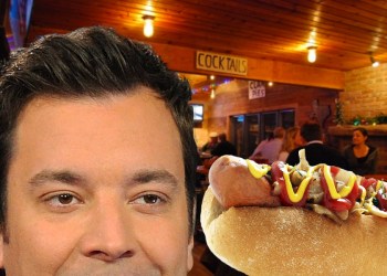 Jimmy Fallon ate a hotdog at Townline BBQ