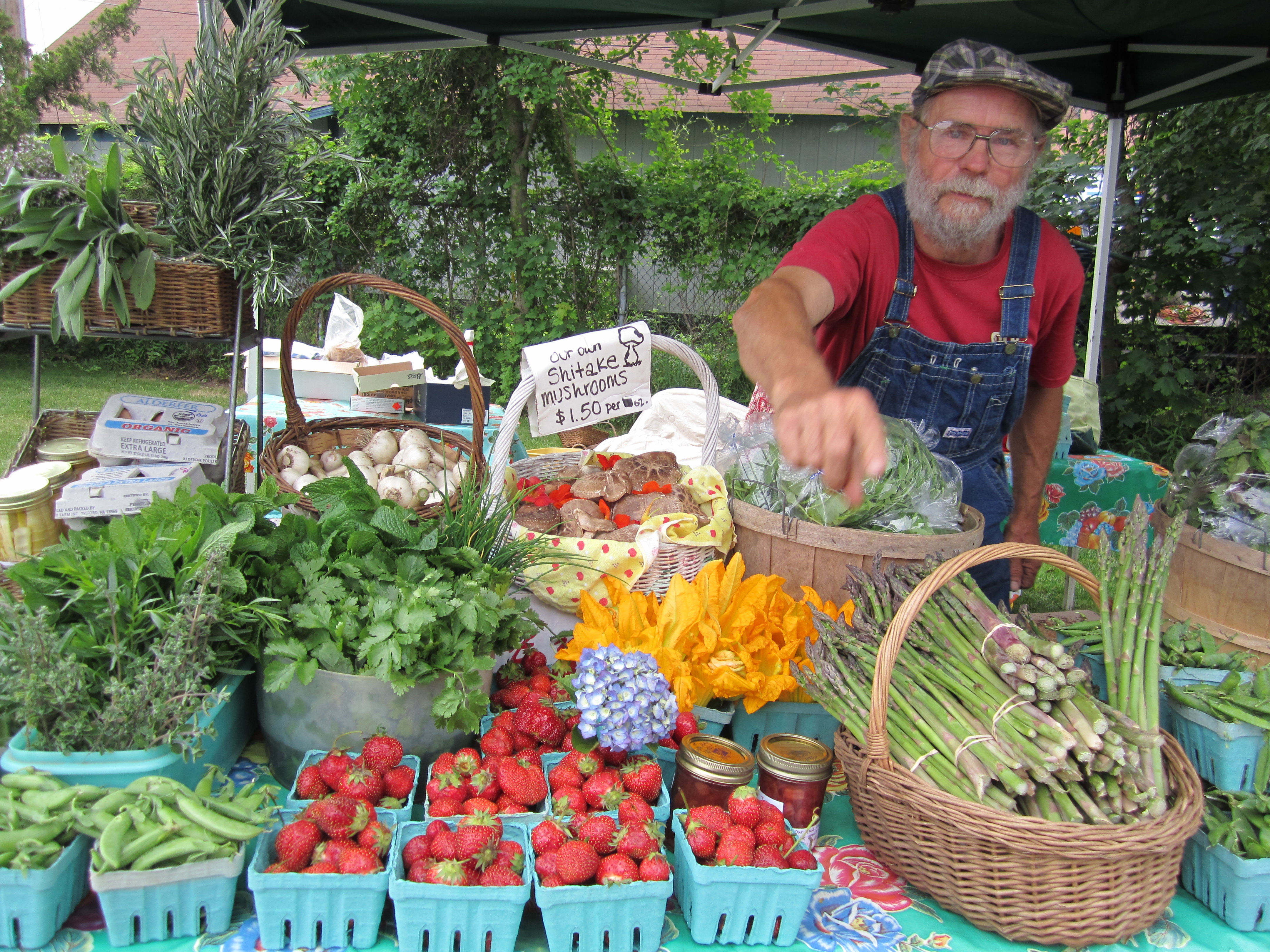 Dale Haubrich of Dale & Bette's Farm at the Sag Harbor Farmers Market