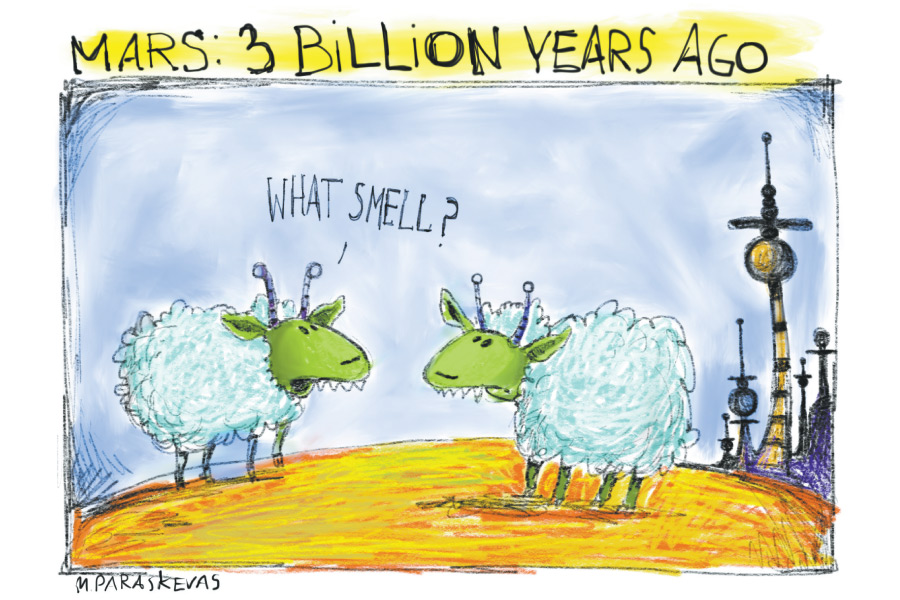 Flatulence cartoon by Mickey Paraskevas