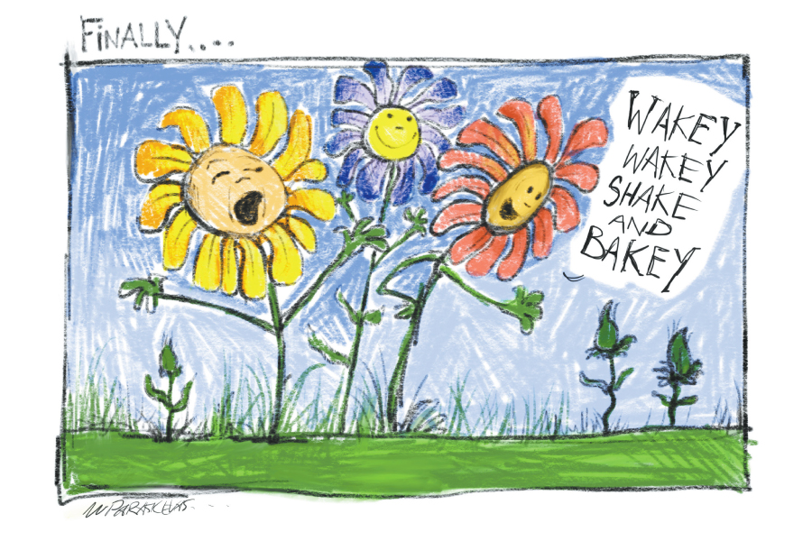 Flower Cartoon by Mickey Paraskevas