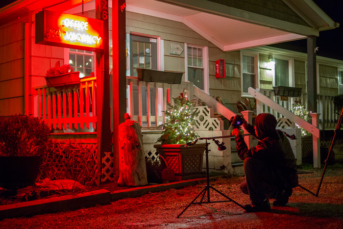 Chris Garetano filming Montauk Chronicles