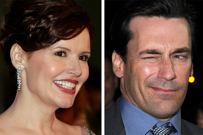 Geena Davis and Jon Hamm