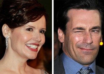 Geena Davis and Jon Hamm