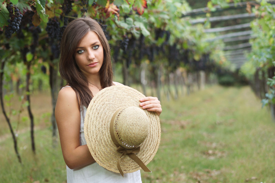 Girl In Vineyard