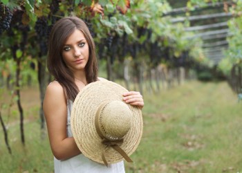 Girl In Vineyard