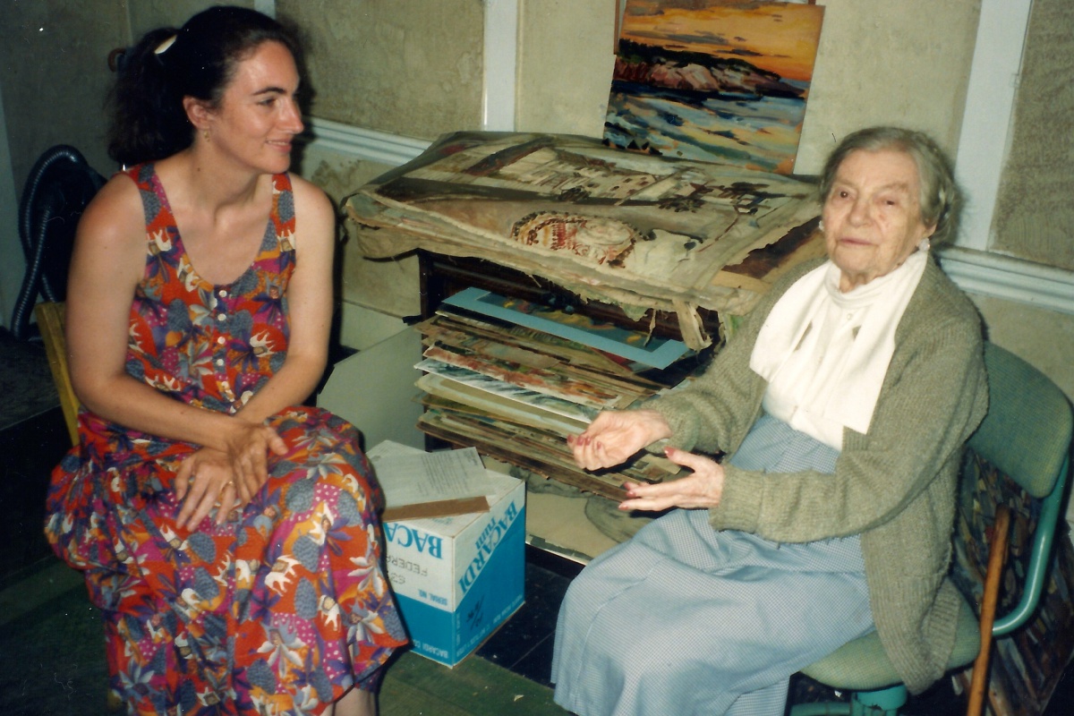 Gail Levin with Theresa Bernstein