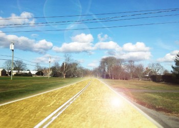 A rendering of proposed gold roads in the Hamptons