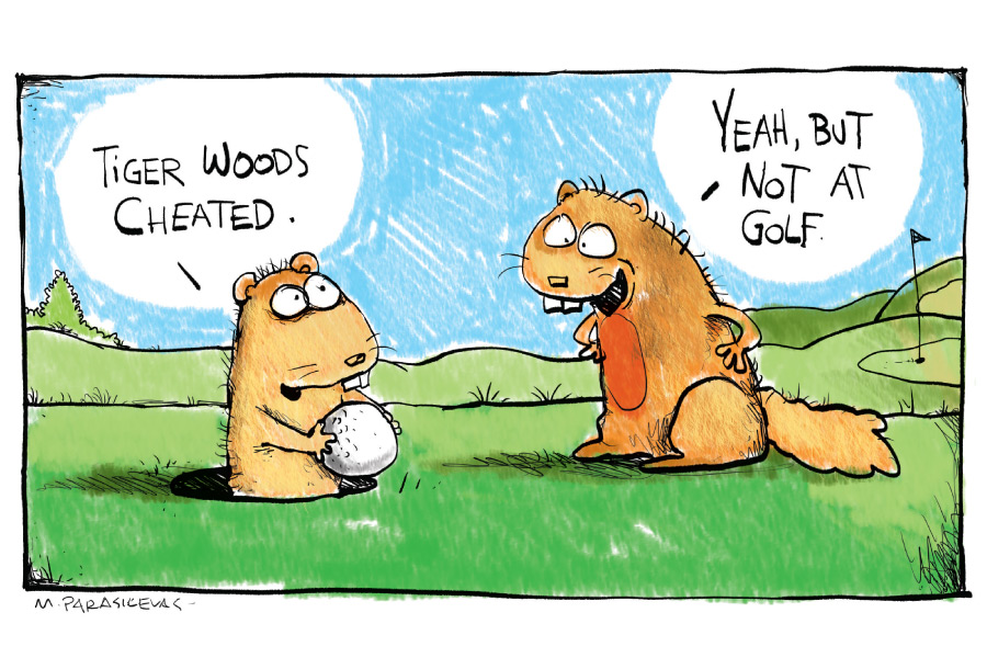 Golf cartoon by Mickey Paraskevas