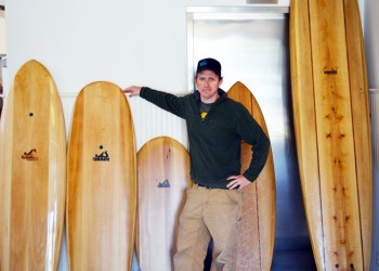 Brian Schopfer and his Grain Surfboards