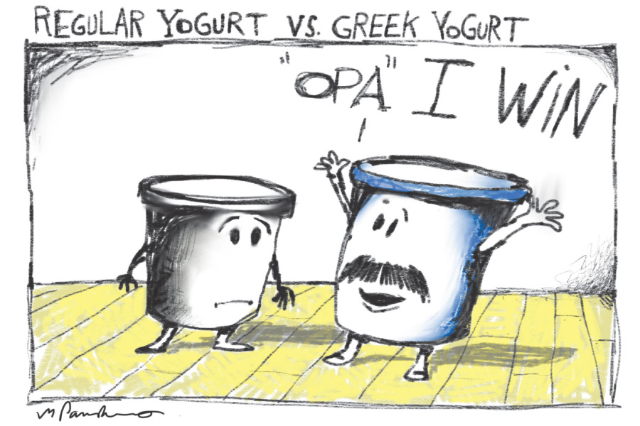 Greek yogurt Cartoon by Mickey Paraskevas