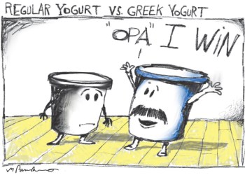 Greek yogurt Cartoon by Mickey Paraskevas