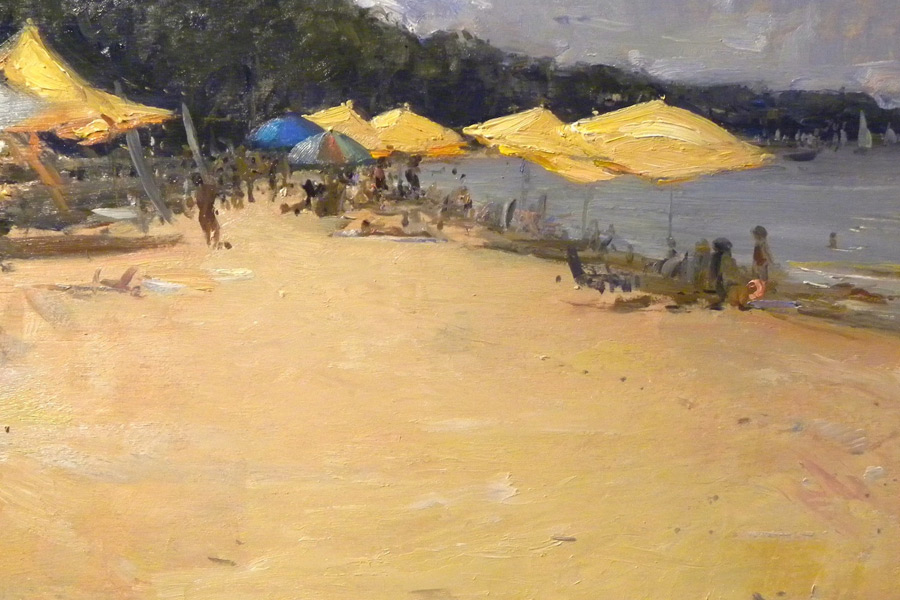 "Sunset Beach Shelter Island " by Ramiro Sanchez at Grenning Gallery