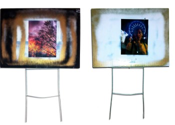 Guerrilla Art on a campaign sign for Southampton Town Council candidate Frank Zappone