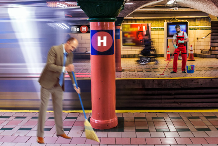 Hamptons Subway Clean the Platforms Night