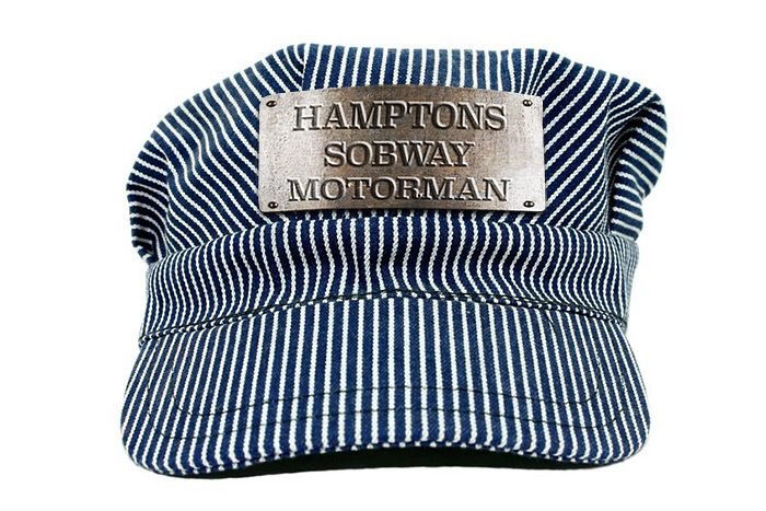 The new, misspelled Hamptons "Sobway" motorman's hat