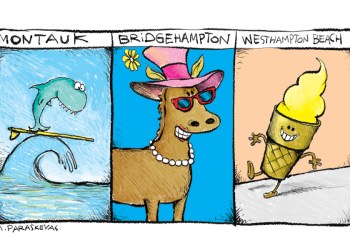 Hamptons Talk Cartoon By Mickey Paraskevas