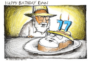Happy birthday Dan cartoon by Mickey Paraskevas