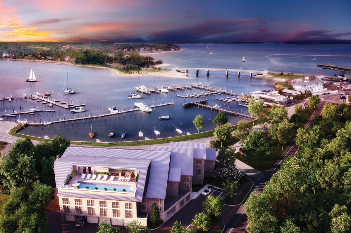 An artist's rendering of Harbor's Edge in Sag Harbor.