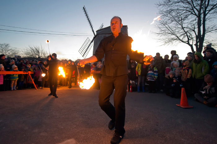 Playing with fire for HarborFrost on Long Wharf