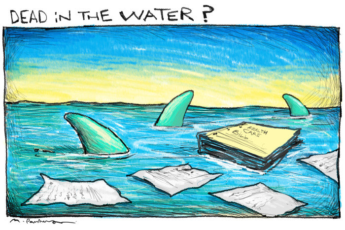 Health care cartoon by Mickey Paraskevas