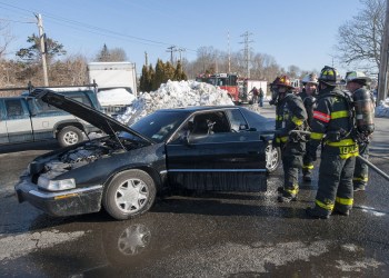 The East Hampton Fire Department extinguished a care fire Friday morning.