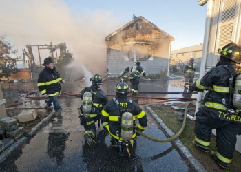 Montauk blaze destroys two homes. Photo credit: Michael Heller