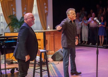 Billy Joel and Paul Reiser at the Bay Street Theater on July 20th, 2015.