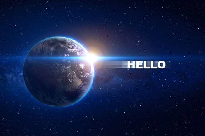 hello in space