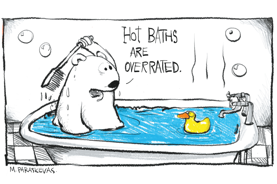 Hot Baths Cartoon By Mickey Paraskevas