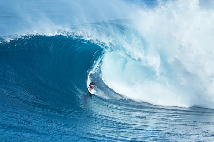 huge wave surfer