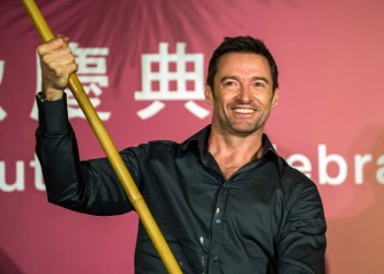 Hugh Jackman in Hong Kong