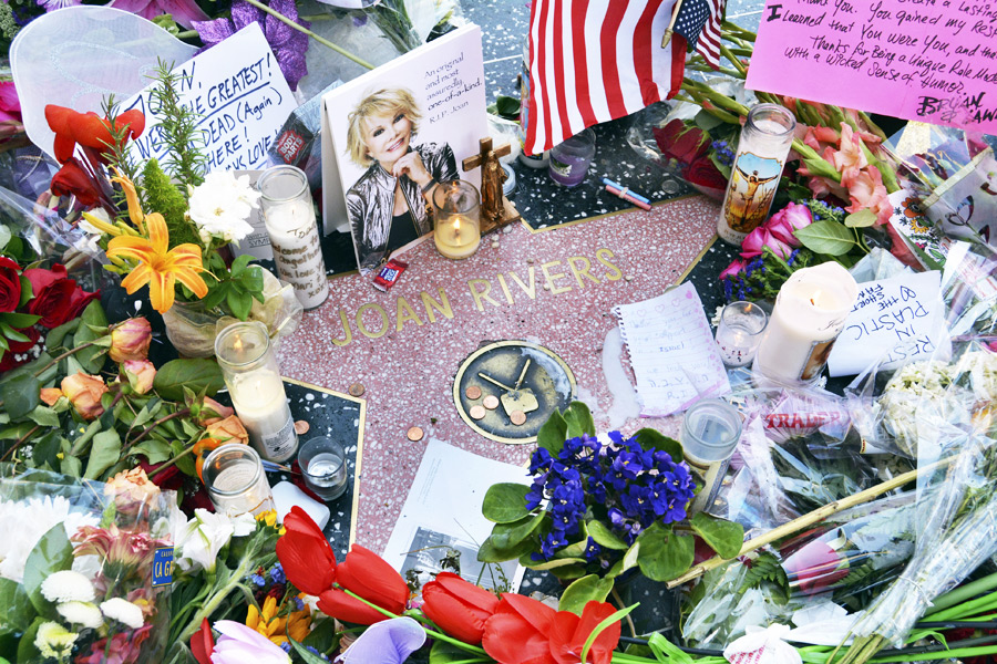 Joan Rivers' star on the Hollywood Walk of Fame following her death last week