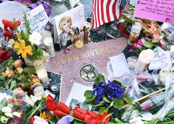 Joan Rivers' star on the Hollywood Walk of Fame following her death last week