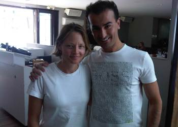 Jodi Foster and Zach Erdman