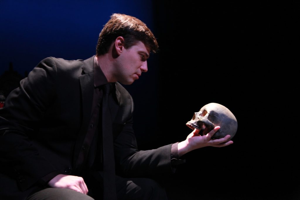 Tristan Vaughan as Hamlet in Round Table Theatre Company's production of "Hamlet" at Guild Hall.