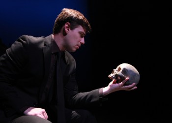 Tristan Vaughan as Hamlet in Round Table Theatre Company's production of 