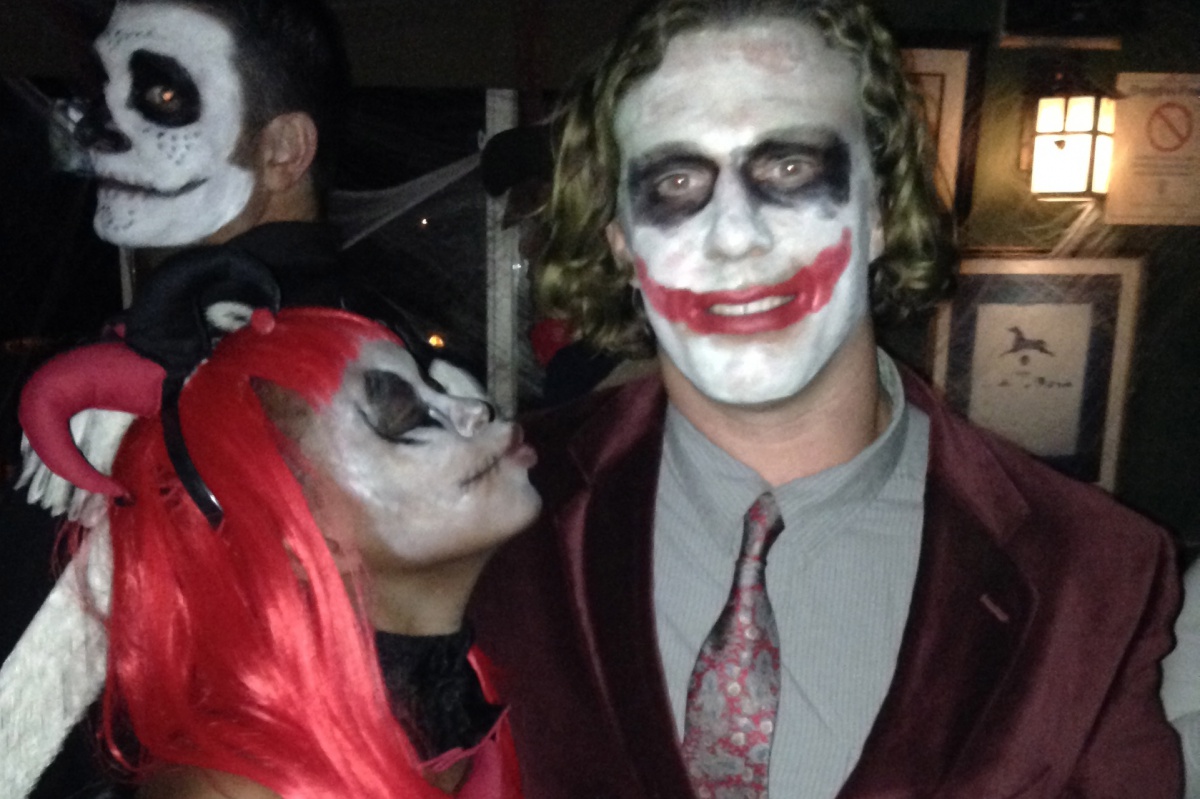 Harley Quinn and Joker at the Southampton Publick House Halloween party.