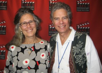 “Imber’s Left Hand,” directed, produced and edited by Richard Kane, right, won the 2014 Brown Harris Stevens Audience Award at the Hamptons Take 2 Documentary Film Festival. Also at the festival and participating in the Q&A after the screening was painter Jon Imber’s widow, Jill Hoy, left.