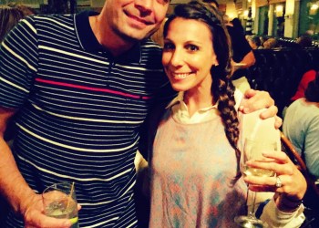 Jimmy Fallon at the Beacon, Sag Harbor, poses with Dan's Papers' own Lisa Barone.