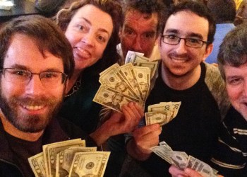 Brendan, Stacy, Brett, Lee and Dan K were victorious at Quiz Night on February 5, 2015.
