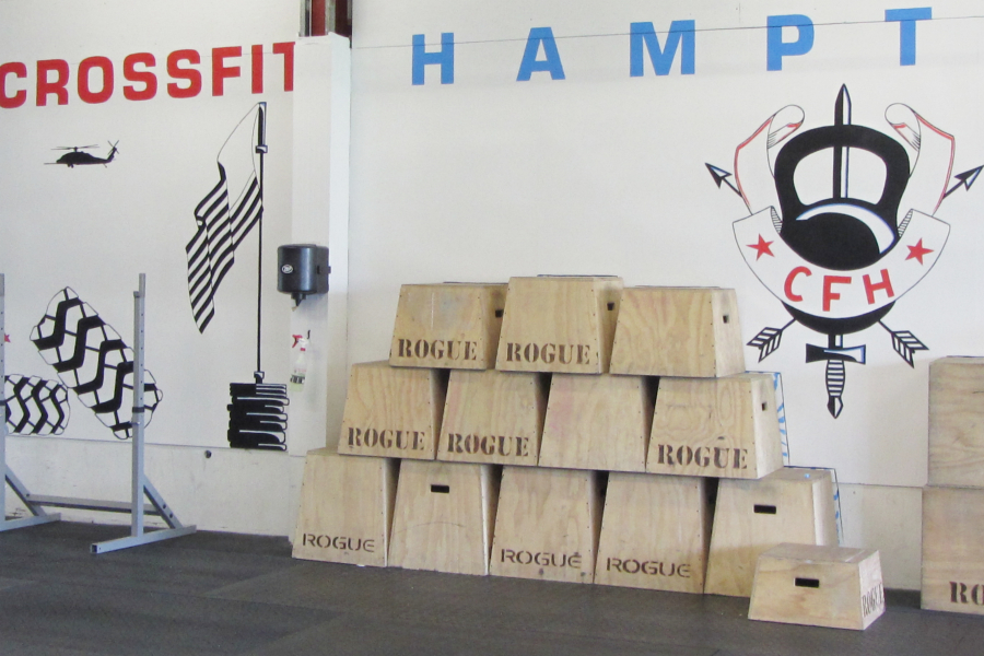 The mural inside CrossFit Hamptons.