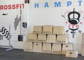 The mural inside CrossFit Hamptons.