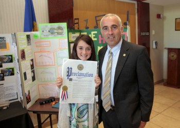 Kendall Stedman and Suffolk County Legislature Deputy Presiding Officer Jay Schneiderman.