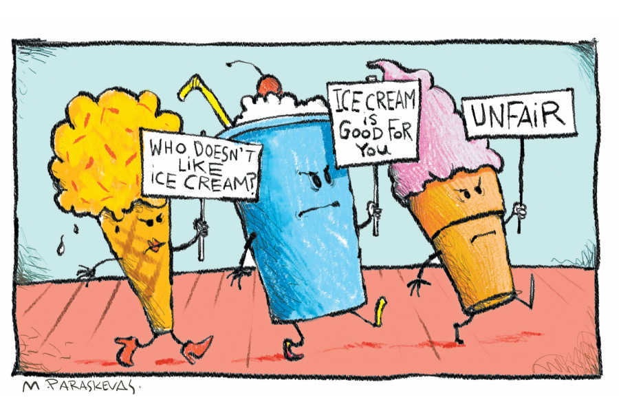 Ice Cream Cartoon By Mickey Paraskevas