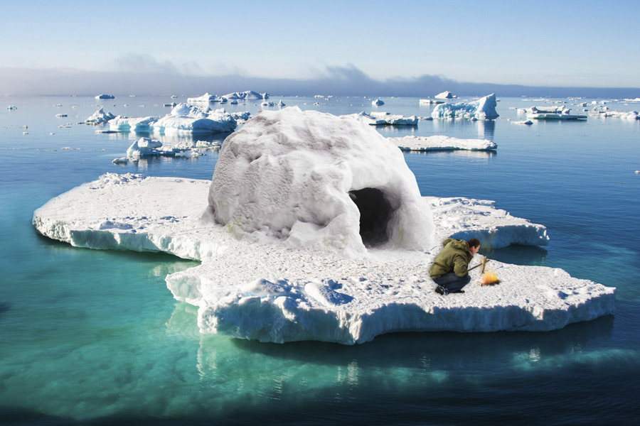 igloo on ice floe