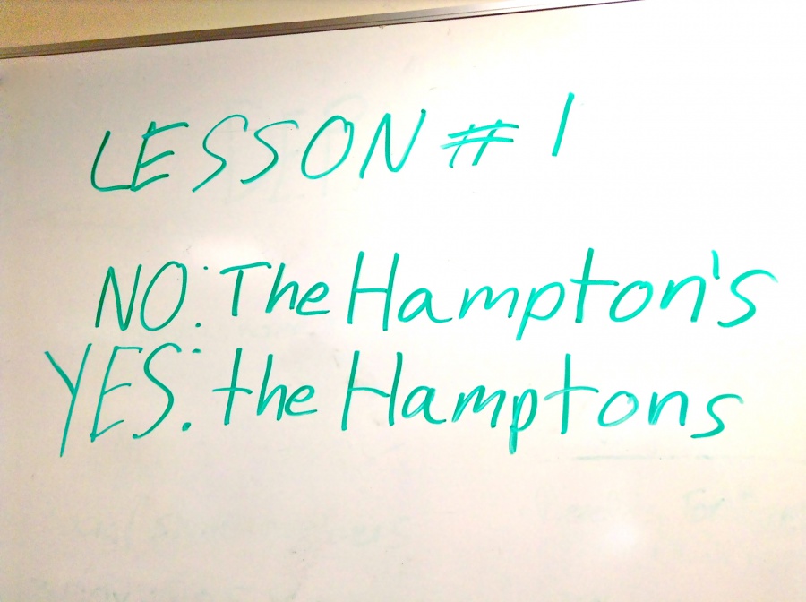 Hamptons Spelling and Grammar The Hamptons