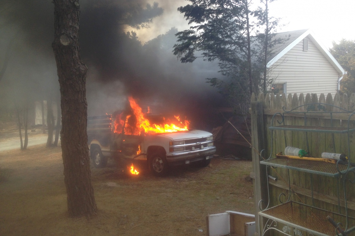 A truck fire in Southampton March 13.