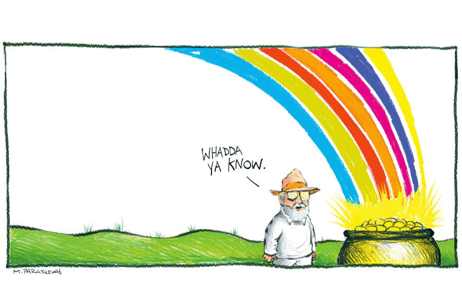 Irish Rainbow Cartoon By Mickey Paraskevas