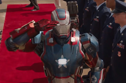 Iron Man 3 still—Iron Patriot